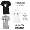 LT09 Italy Heart Ladies Cotton T-Shirt 5 sizes 3 Colours Available Latex printed