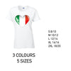 LT09 Italy Heart Ladies Cotton T-Shirt 5 sizes 3 Colours Available Latex printed