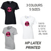 LT16 Cherry Lips Ladies Cotton T-Shirt 5 sizes 3 Colours Available Latex printed