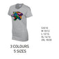 LT17 Leopard Animal Ladies Cotton T-Shirt 5 sizes 3 Colours Available Latex printed