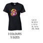 LT18 Lion Animal Ladies Cotton T-Shirt 5 sizes 3 Colours Available Latex printed