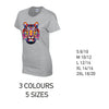 LT19 Tiger Animal Ladies Cotton T-Shirt 5 sizes 3 Colours Available Latex printed