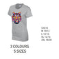 LT19 Tiger Animal Ladies Cotton T-Shirt 5 sizes 3 Colours Available Latex printed