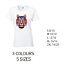 LT19 Tiger Animal Ladies Cotton T-Shirt 5 sizes 3 Colours Available Latex printed