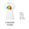 LT21 Rainbow Lips Ladies Cotton T-Shirt 5 sizes 3 Colours Available Latex printed