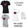LT26 Pink Harley Quinn Heart Ladies Cotton T-Shirt 5 sizes 3 Colours Available Latex printed