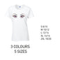 LT27 Pink Eyes Ladies Cotton T-Shirt 5 sizes 3 Colours Available Latex printed