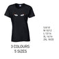 LT29 Rainbow Eyes Ladies Cotton T-Shirt 5 sizes 3 Colours Available Latex printed