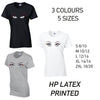 LT29 Rainbow Eyes Ladies Cotton T-Shirt 5 sizes 3 Colours Available Latex printed
