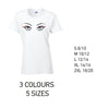 LT29 Rainbow Eyes Ladies Cotton T-Shirt 5 sizes 3 Colours Available Latex printed