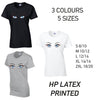 LT30 Blue Eyes Ladies Cotton T-Shirt 5 sizes 3 Colours Available Latex printed