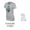 LT31 Blue Skater Girl Ladies Cotton T-Shirt 5 sizes 3 Colours Available Latex printed