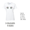 LT32 Green Eyes Ladies Cotton T-Shirt 5 sizes 3 Colours Available Latex printed
