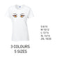 LT35 Orange Eyes Ladies Cotton T-Shirt 5 sizes 3 Colours Available Latex printed