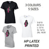 LT37 Pink Skater Girl Ladies Cotton T-Shirt 5 sizes 3 Colours Available Latex printed