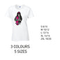 LT37 Pink Skater Girl Ladies Cotton T-Shirt 5 sizes 3 Colours Available Latex printed