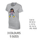 LT38 Singer Ladies Cotton T-Shirt 5 sizes 3 Colours Available Latex printed