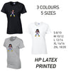 LT38 Singer Ladies Cotton T-Shirt 5 sizes 3 Colours Available Latex printed