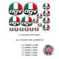 MHS01- MHS10 Motorcycle Helmet Kit 1 Sticker Graphic Decal Laminated Motorbike Bike Various Designs Available