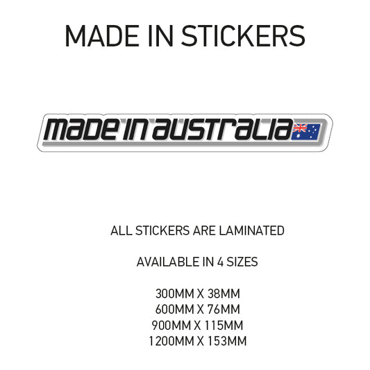 MIS01 Made in Australia Country Sticker 600mm x 76mm