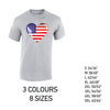 MT01 America Heart Mens Cotton T-shirts 8 sizes 3 Colours Available Latex printed