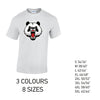 MT02 Angry Panda Heart Mens Cotton T-Shirt 8 sizes 3 Colours Available Latex printed