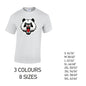 MT02 Angry Panda Heart Mens Cotton T-Shirt 8 sizes 3 Colours Available Latex printed