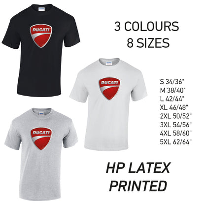 MT06 Ducati Mens Cotton T-Shirt 8 sizes 3 Colours Available Latex printed