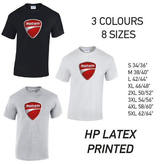 MT06 Ducati Mens Cotton T-Shirt 8 sizes 3 Colours Available Latex printed