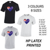 MT11 Newzeland Heart Mens Cotton T-Shirt 8 sizes 3 Colours Available Latex printed