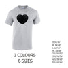 MT22 Black Heart Mens Cotton T-Shirt 8 sizes 3 Colours Available Latex printed