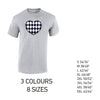 MT24 Black Harley Quinn Heart Mens Cotton T-Shirt 8 sizes 3 Colours Available Latex printed