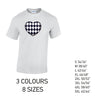 MT24 Black Harley Quinn Heart Mens Cotton T-Shirt 8 sizes 3 Colours Available Latex printed