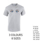 MT30 Blue Eyes Mens Cotton T-Shirt 8 sizes 3 Colours Available Latex printed