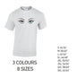 MT32 Green Eyes Mens Cotton T-Shirt 8 sizes 3 Colours Available Latex printed