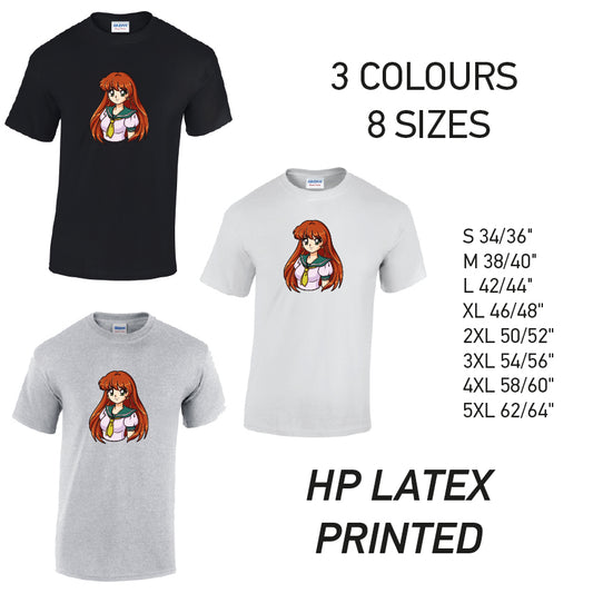 MT34 Anime Manga Mens Cotton T-Shirt 8 sizes 3 Colours Available Latex printed