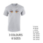 MT35 Orange Eyes Mens Cotton T-Shirt 8 sizes 3 Colours Available Latex printed