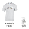 MT35 Orange Eyes Mens Cotton T-Shirt 8 sizes 3 Colours Available Latex printed