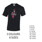 MT37 Pink Skater Girl Mens Cotton T-Shirt 8 sizes 3 Colours Available Latex printed