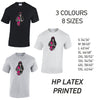 MT37 Pink Skater Girl Mens Cotton T-Shirt 8 sizes 3 Colours Available Latex printed
