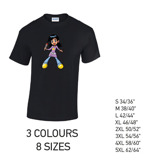 MT38 Singer Mens Cotton T-Shirt 8 sizes 3 Colours Available Latex printed