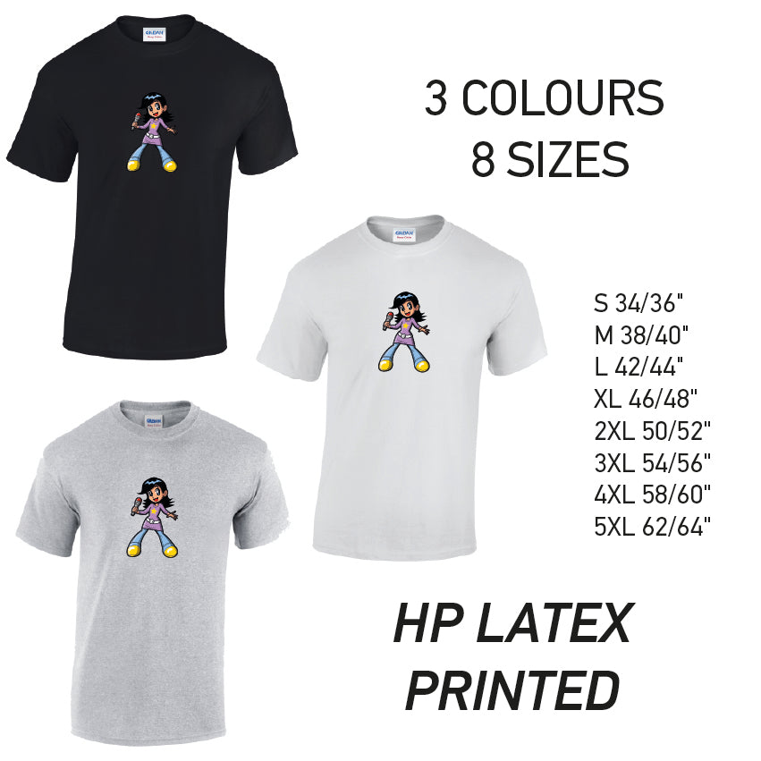 MT38 Singer Mens Cotton T-Shirt 8 sizes 3 Colours Available Latex printed