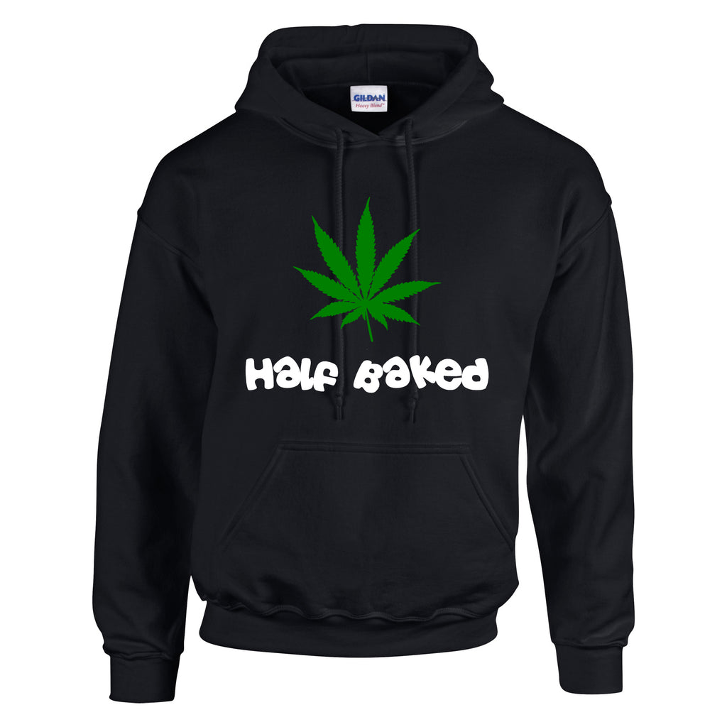 NEO01125 Half Baked Mens Unisex Cotton Hoodie Black 8 sizes Printed