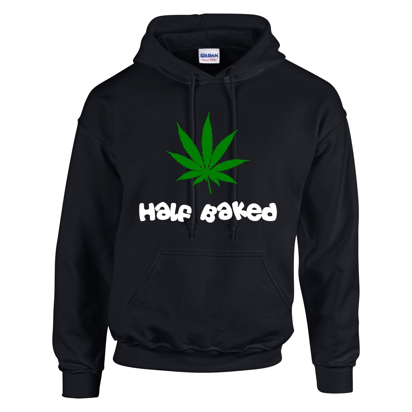 NEO01125 Half Baked Mens Unisex Cotton Hoodie Black 8 sizes Printed