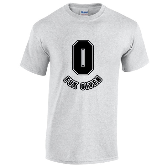 NEO01131 Zero Fux Given Unisex Cotton T-Shirt 3 colours 8 sizes Printed
