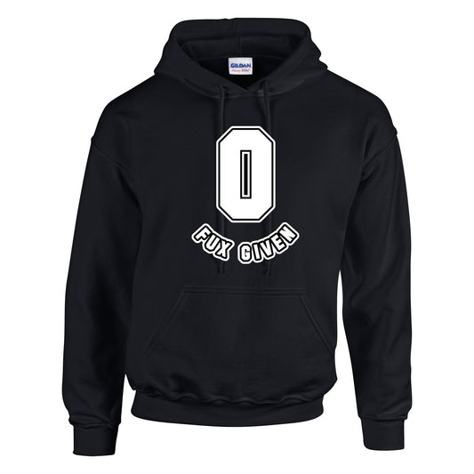 NEO01132 0 Fux Given Mens Unisex Cotton Hoodie Black 8 sizes Printed