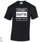 NEO01133 Straight Outta (Your Text Here) Unisex Cotton T-Shirt 3 colours 8 sizes Printed