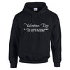 NEO01143 Valentines Day Mens Unisex Cotton Hoodie Black 8 sizes Printed