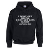 NEO01145 I Dont Get Drunk I Get Less Mens Unisex Cotton Hoodie Black 8 sizes Printed