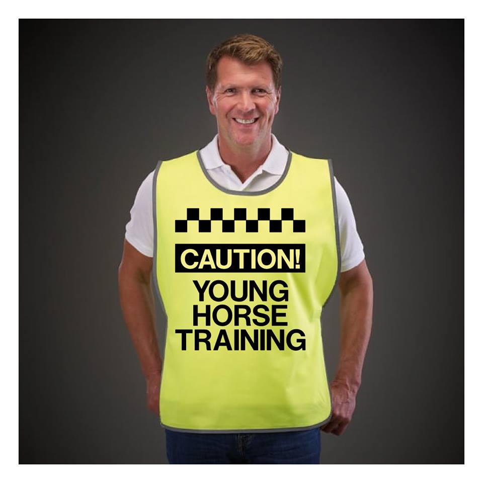 NEO00949T Adults Hi-Viz Tabards printed caution young horse training safety wear for horse riding